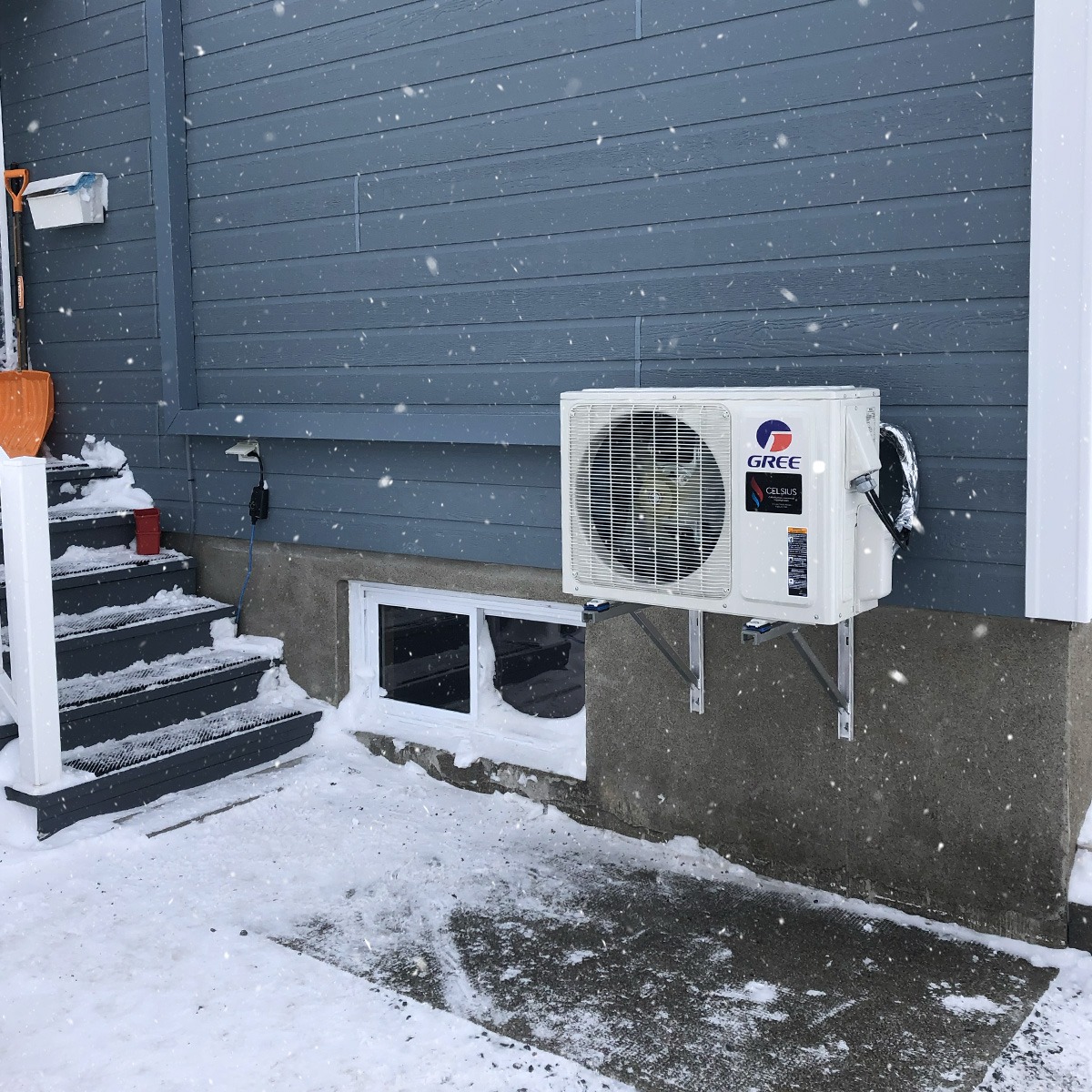 Thermopompe GREE en hiver.